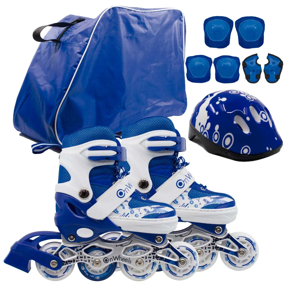 Combo De Patines +Casco+Protecciones